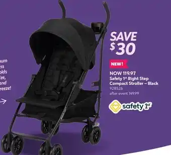 Babies 'R' Us Safety 1st Right Step Compact Stroller – Black offer