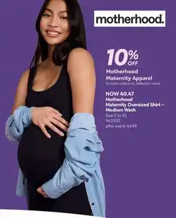 Babies 'R' Us Motherhood Maternity Oversized Shirt – Medium Wash offer