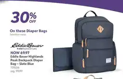 Babies 'R' Us Eddie Bauer Highlands Peak Backpack Diaper Bag – Slate Blue offer