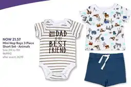Babies 'R' Us Mini Hop Boys 3 Piece Short Set - Animals offer