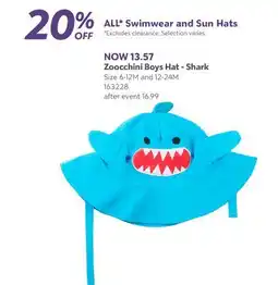 Babies 'R' Us Zoocchini Boys Hat - Shark offer