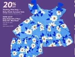Babies 'R' Us Baby Mode Girls 2 Piece Dress Set - Blue Floral offer