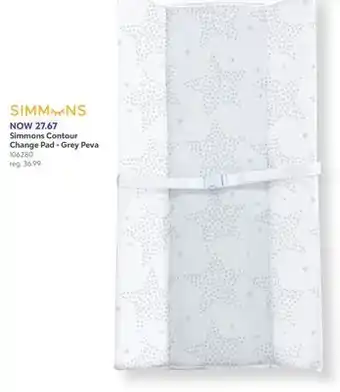 Babies 'R' Us Simmons Contour Change Pad - Grey Peva offer
