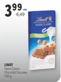 Familiprix Lindt Swiss classic milk chocolate with hazelnuts 300g offer