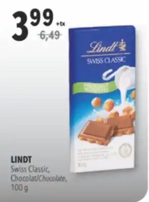 Familiprix Lindt Swiss classic milk chocolate with hazelnuts 300g offer