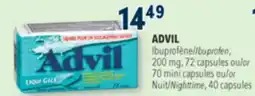 Familiprix Advil Liqui-Gels ibuprofen capsules 72un offer
