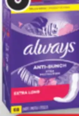 Familiprix Always Anti-Bunch Xtra Protection liners extra long offer