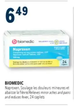 Familiprix BIOMEDIC, Relieves minor aches and pains and reduces fever, 24 caplets offer