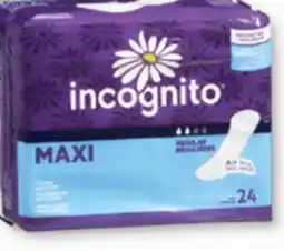Familiprix INCOGNITO Selected pads or pantiliners offer