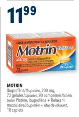 Familiprix Motrin ibuprofen liquid gels capsules 200mg Regular Strength 72un offer