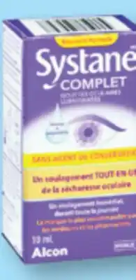 Familiprix SYSTANE, Selected lubricant eye drops offer