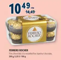 Familiprix Ferrero Rocher milk chocolate bar with hazelnut & cocoa filling offer