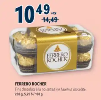 Familiprix Ferrero Rocher milk chocolate bar with hazelnut & cocoa filling offer