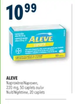 Familiprix ALEVE, Naproxen, 220 mg, 50 caplets or Nighttime, 20 caplets offer