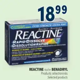 Familiprix REACTINE or BENADRYL Selected products offer