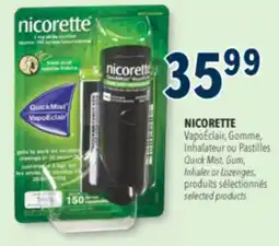 Familiprix NICORETTE, VapoÉclair, Gomme, Inhalateur ou Pastilles offer
