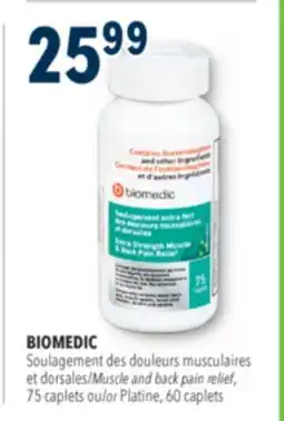 Familiprix Biomedic extra strength muscle & back pain relief caplets offer