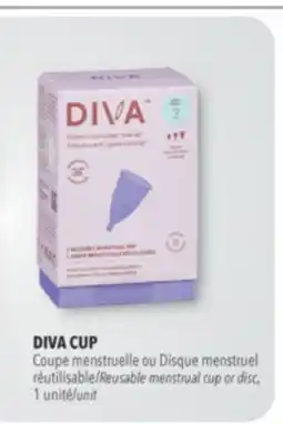 Familiprix DIVA CUP, Reusable menstrual cup or disc, 1 unit offer