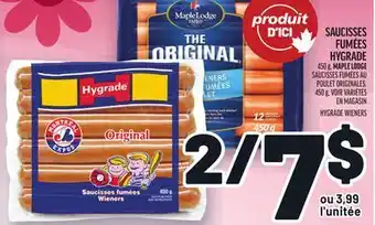 Metro SAUCISSES FUMÉES HYGRADE | HYGRADE WIENERS offer