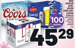 Metro BIÈRE MICHELOB ULTRA, MOLSON COORS LIGHT, SLEEMAN CLEAR 2.0 | BEER offer
