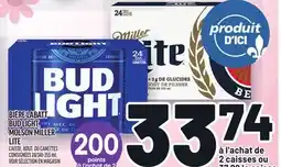 Metro BIÈRE LABATT BUD LIGHT, MOLSON MILLER LITE offer