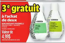 Metro BAINS MOUSSANTS PERSONNELLE | PERSONNELLE FOAMING BATHS offer