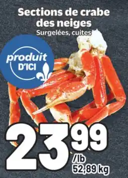 Metro SECTIONS DE CRABE DES NEIGES offer
