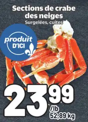 Metro SECTIONS DE CRABE DES NEIGES offer