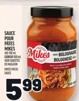 Metro SAUCE POUR PÂTES MIKES | MIKES PASTA SAUCE offer