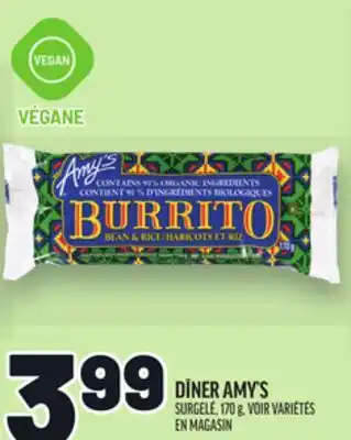 Metro DÎNER AMY'S | AMY'S DINNER offer
