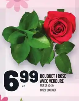 Metro BOUQUET 1 ROSE AVEC VERDURE | 1 ROSE BOUQUET offer