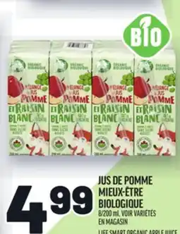 Metro JUS DE POMME MIEUX-ÊTRE BIOLOGIQUE | LIFE SMART ORGANIC APPLE JUICE offer