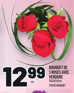 Metro BOUQUET DE 3 ROSES AVEC VERDURE | 3 ROSES BOUQUET offer