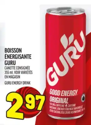 Metro BOISSON ÉNERGISANTE GURU | GURU ENERGY DRINK offer