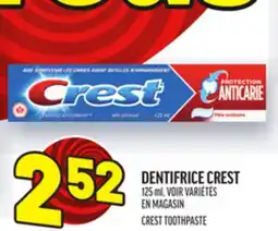 Metro DENTIFRICE CREST | CREST TOOTHPASTE offer