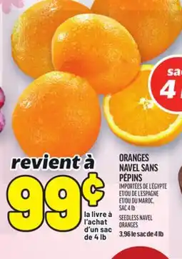 Metro ORANGES NAVEL SANS PÉPINS | SEEDLESS NAVEL ORANGES offer