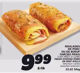 IGA C'EST PRÊT! À CUIRE FRESH STUFFED PORK OR BEEF ROLLS offer