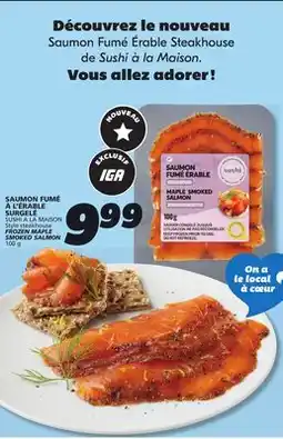 IGA FROZEN MAPLE SMOKED SALMON offer