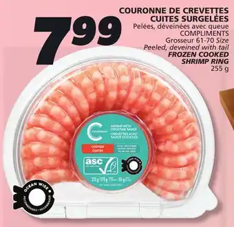 IGA FROZEN COOKED SHRIMP RING offer