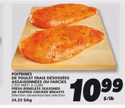IGA FRESH BONELESS SEASONED OR STUFFED CHICKEN BREASTS offer