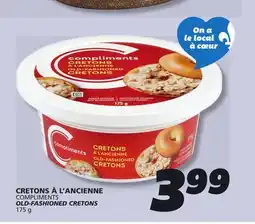 IGA COMPLIMENTS OLD-FASHIONED CRETONS offer