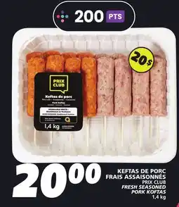 IGA PRIX CLUB FRESH SEASONED PORK KOFTAS offer