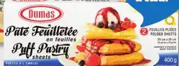 IGA DUMAS (400 g) FROZEN PIE SHELLS, PUFF PASTRIES OR PATTY SHELLS offer