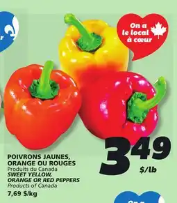 IGA SWEET YELLOW, ORANGE OR RED PEPPERS offer