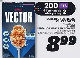IGA KELLOGG'S JUMBO CEREAL OR MEAL REPLACEMENT offer