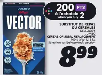IGA KELLOGG'S JUMBO CEREAL OR MEAL REPLACEMENT offer