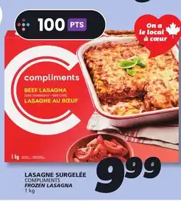 IGA COMPLIMENTS FROZEN LASAGNA offer