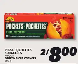IGA McCAIN FROZEN PIZZA POCKETS offer