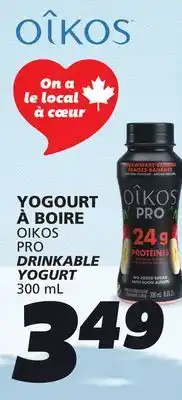 IGA OIKOS PRO DRINKABLE YOGURT offer
