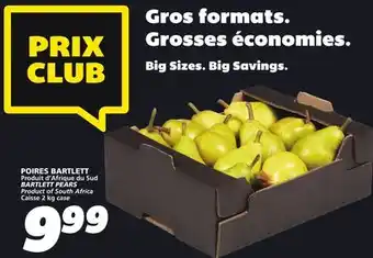 IGA BARTLETT PEARS offer